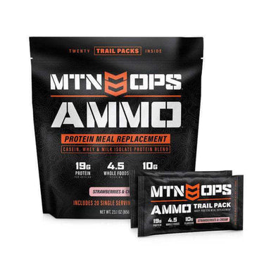 Mtn Ops AMMO TRAIL PACKS | Builtathletics.com | $49.95 | Supplement | meal replacement, Protein, protein powder, trail packs, Whey Protein